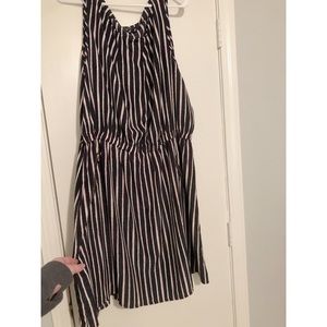 Black with stripes Plus Dress